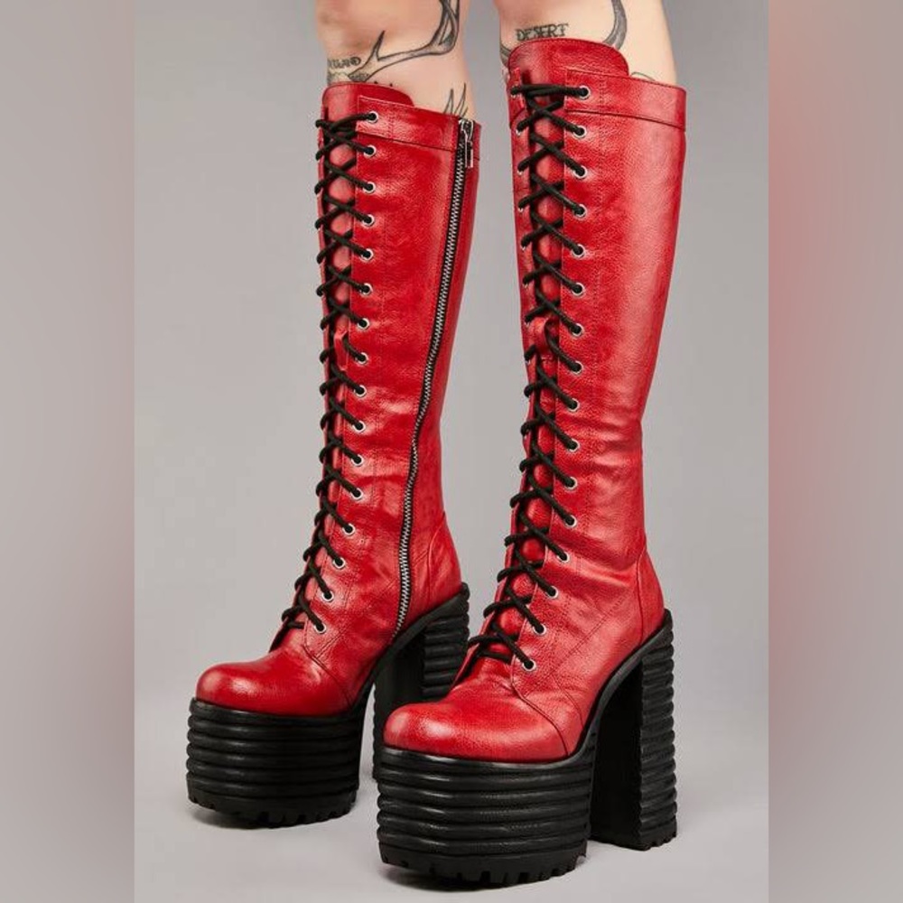 Widow Blood Red Make Way for Me Boots